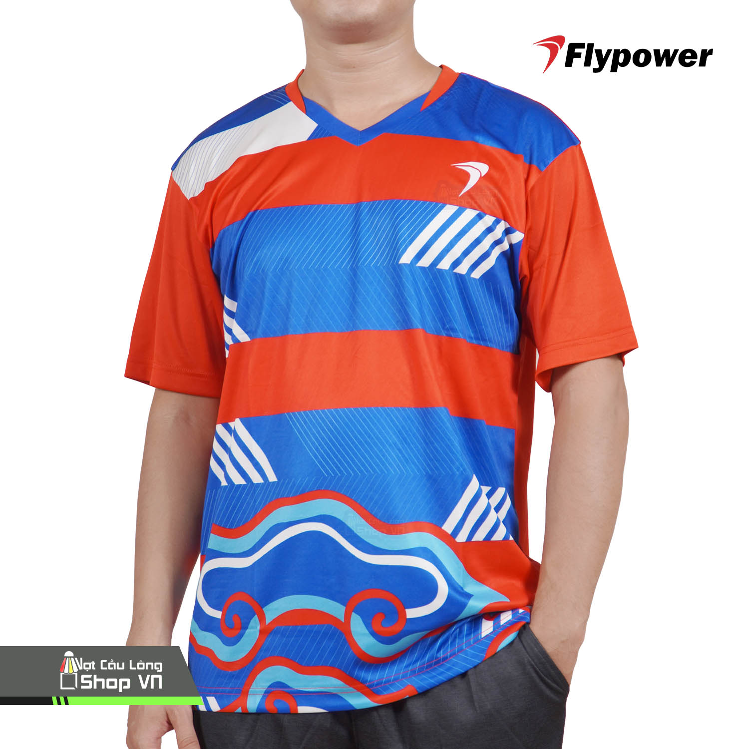 Áo Cầu Lông Flypower Mandala Wangl 12 (navy/red)