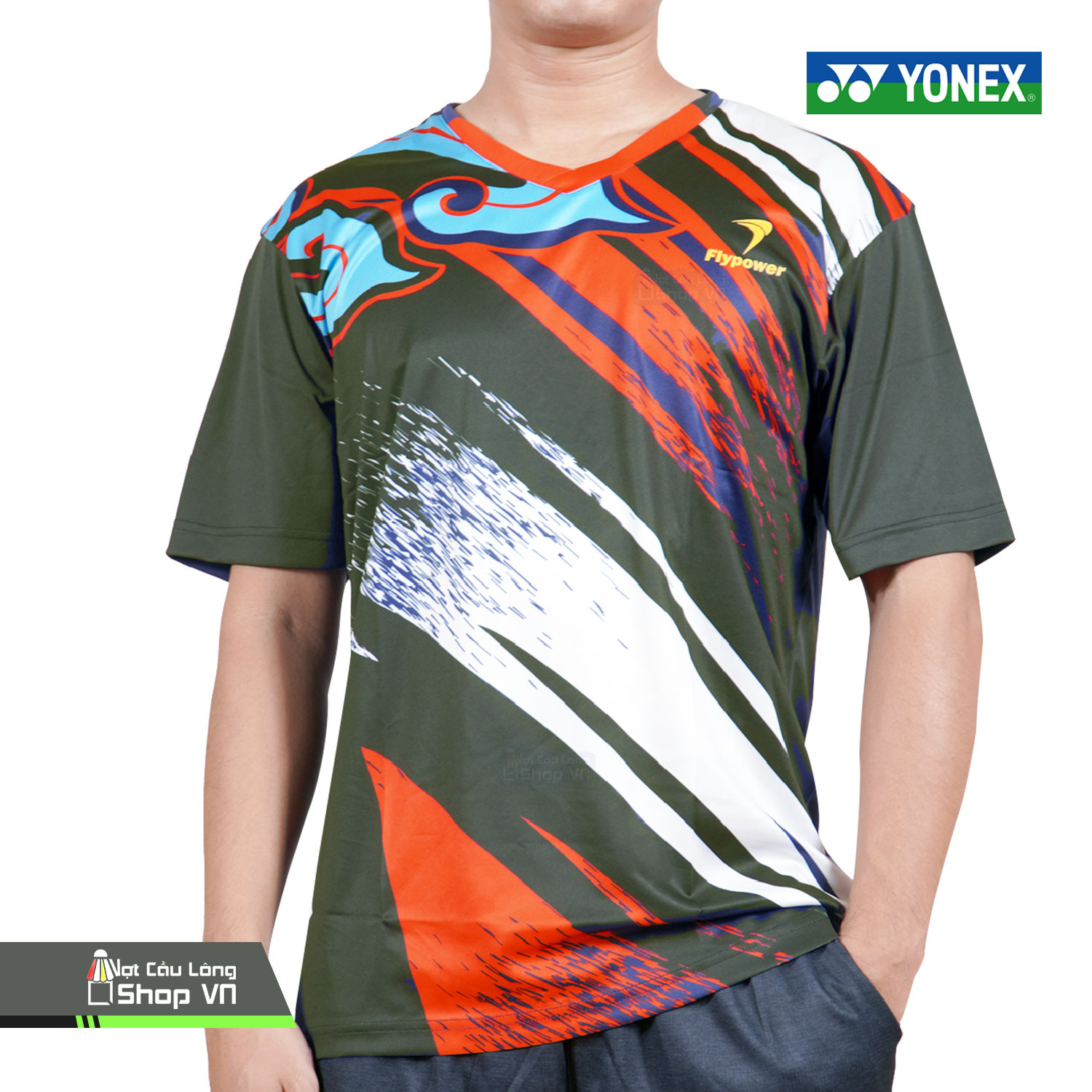 Áo Cầu Lông Flypower Mandala Wangl 13 (black/orange)