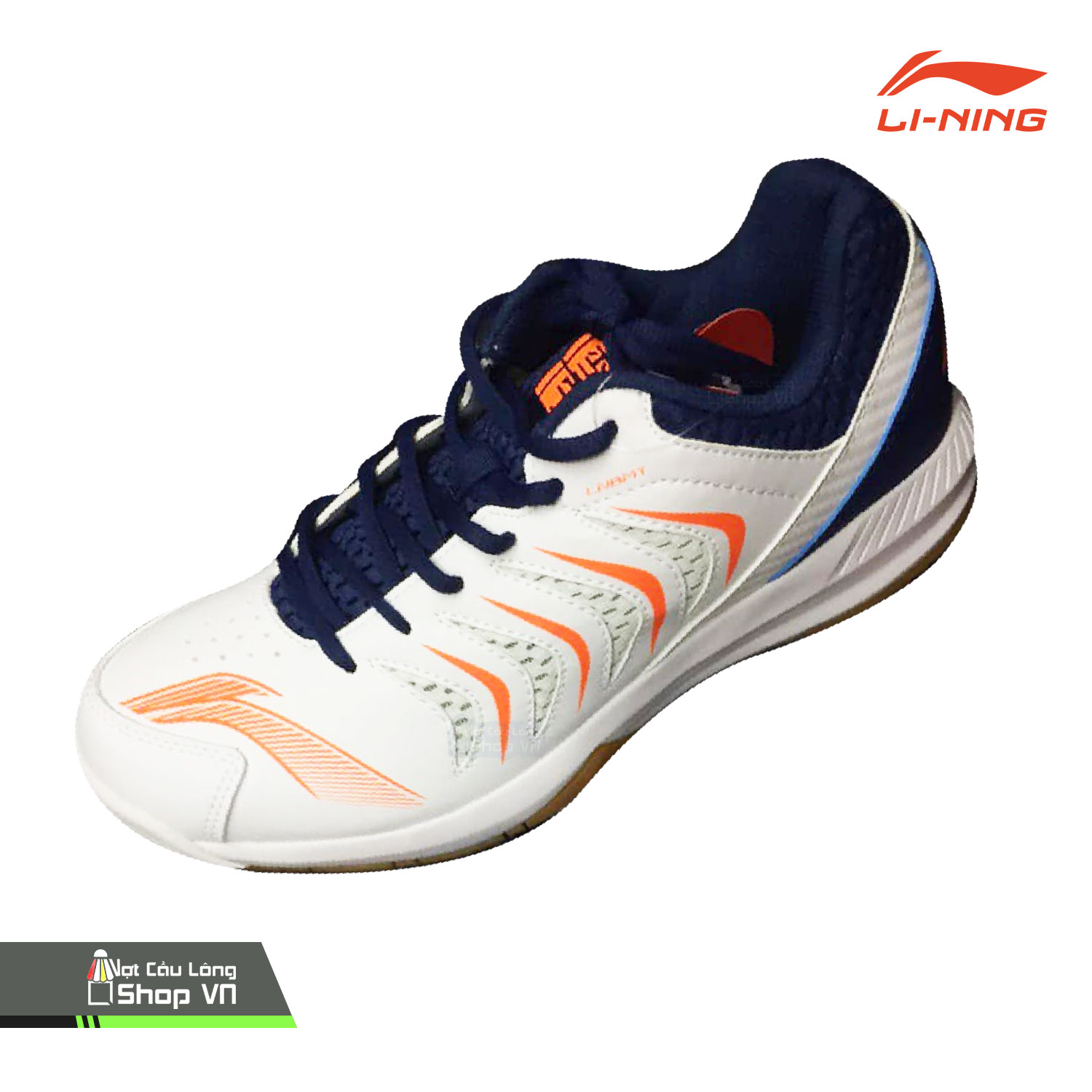 Giày Cầu Lông Lining Aytr043-1 Trắng/cam/xanh Đen Chính Hãng