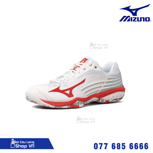 Giày Cầu Lông Mizuno Wave Claw 2 (71ga211063) Trắng/đỏ