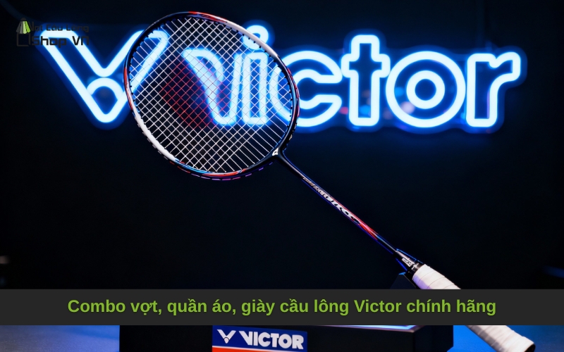 Combo vợt, quần áo, giày cầu lông Victor chính hãng