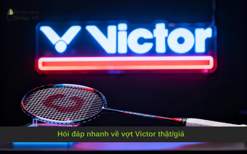 Hỏi đáp nhanh về vợt Victor thật/giả