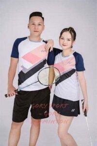 Áo Cầu Lông Yonex Nữ Gia Công – Trắng Xanh Cam