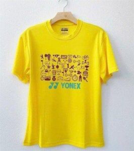 Áo Cầu Lông Yonex Hoạ Tiết – Vàng