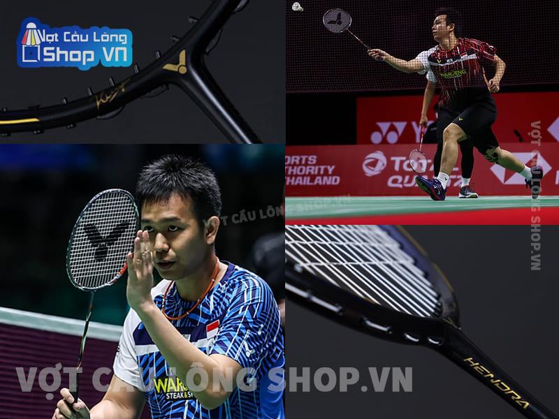 Màu sắc và chi tiết trên vợt không chỉ mang tính thẩm mỹ mà còn phản ánh tinh thần chiến đấu của Hendra Setiawan