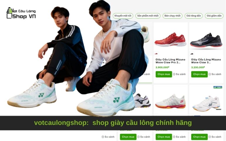 votcaulongshop: shop giày cầu lông chính hãng