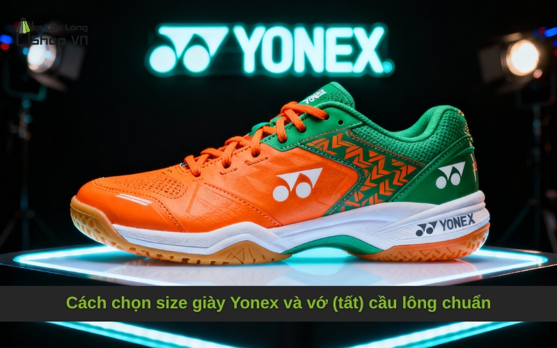 Cách chọn size giày Yonex và vớ (tất) cầu lông chuẩn