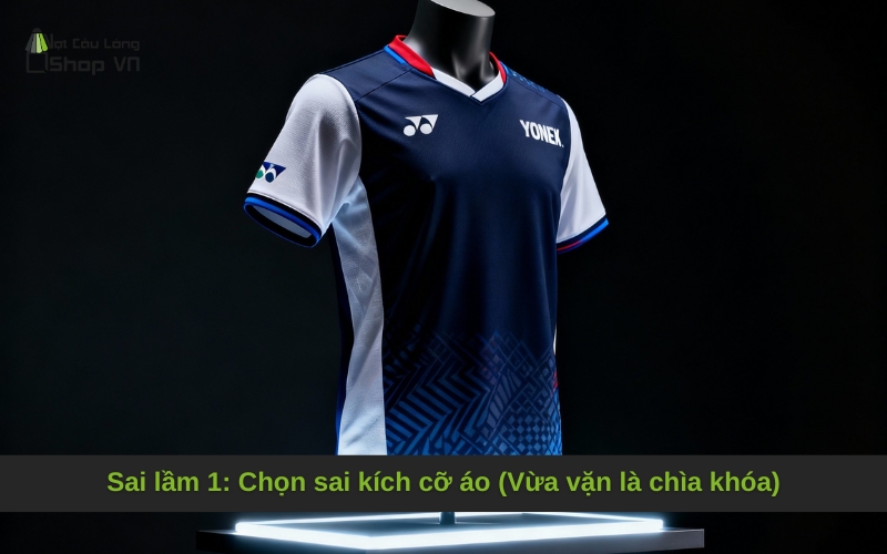 Sai lầm 1: Chọn sai kích cỡ áo (Vừa vặn là chìa khóa)